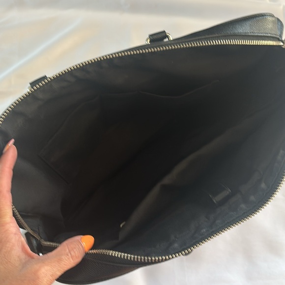 Coach Black Leather bag briefcase EUC - Picture 4 of 6
